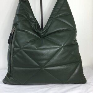 Chinese Laundry Over The Shoulder Dark Green Quilted Knot Bag Like-NEW Condition